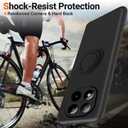 Compatible for Xiaomi Poco M8 Pro/Redmi Note 15 Pro Plus 5G Phone Case with Screen Protector, 360 Rotatable Ring Holder Kickstand TPU Protective Cover Case for Redmi Note 15 Pro+ Plus 5G - Black