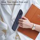 Upgraded Magnetic Phone Grip, Liquid Silicone Soft and Portable, Removable Finger Loop Ring Grip Holder for iPhone, Strong Magnetic Attraction, Compatible with MagSafe Phone Case, Midnight Blue