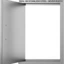BBQ Access Door 14" W x 20" H-304 Stainless Steel Never Rust-Double Layer-Outdoor Kitchen Doors-Outside Cabinet Door-Weatherproof GrillDoor-Flush Mount BBQ Island Doors-MetalDoor for Outdoor Kitchen