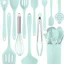 Kitchen Utensils Set-12 Pieces Silicone Cooking Utensils Set (Dishwasher Safe) 392F Heat Resistant Spatula Set,Kitchen Utensil Set for Nonstick Cookware,Best Kitchen Tools with Holder