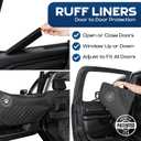 Ruff Liners Dog Hammock for Car, Black As Seen on Shark Tank Back Seat Protector for Cars, Mid-Size SUVs, & Mid-Size Trucks Waterproof, Touch Fasteners, & Belt Slots Heavy Duty Dog Seat Cover