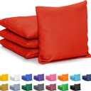 GoSports Cornhole Bean Bags Set of 4 - Regulation All Weather - Classic Red