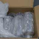 Nuogo 48 Pcs Plastic Cylinder Vases Tall Clear Flower Vases for Centerpieces Hurricane Candle Holder for Home Wedding Office Party Formal Dinners Decorations (4''/6''/8'')