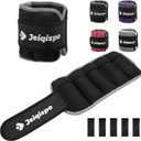Adjustable Ankle Weights 1 Pair 2 LBS Wrist Leg Arm Weights for Women Men Kids,Strength Training with Removable Weight for Fitness Gym Workout Running Walking (2*2lb, black)