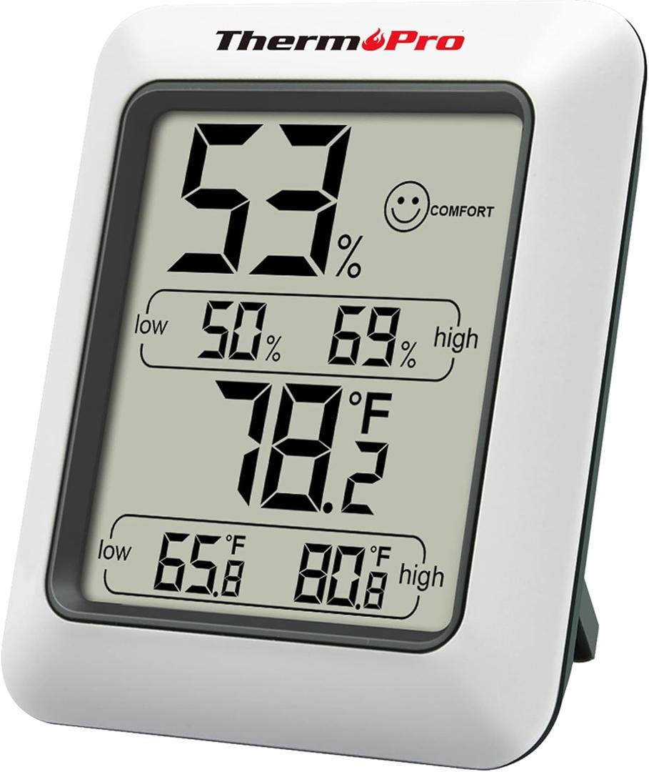 ThermoPro TP50 Digital Hygrometer Indoor Thermometer Room Thermometer and Humidity Gauge with Temperature Monitor (Classic)