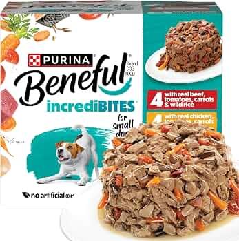 Beneful IncrediBites Small Breed Wet Dog Food with Real Meat in Gravy 12-Count Variety Pack , BBD OCT 2027