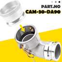DA3030 Type DA Cam and Groove Hose Fitting, 90 Degree Elbow, 3" Female Camlock x 3" Male Camlock, 125PSI, Aluminum Material