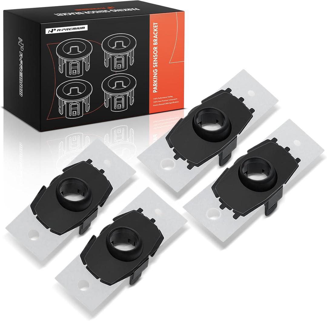 A-Premium 4-PC Rear Inner and Outer Parking Assist Sensor Retainer Bezels Compatible with Toyota Models - Tundra 2022 2023 2024, with TRD Pro Package