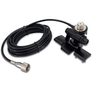 Car CB Antenna Mount Bracke,Mobile Antenna Clip Mount Base with 20ft RG58 PL259 to SO239 Coaxial Cable for Truck Installation