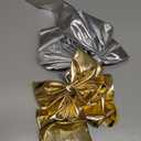 Large Gold & Silver Hair Bow Clips for Girls & Women, 2PCS Big Metallic Long Hair Bows with Clip, 11.4 x 5.5 in Statement Bow Hair Accessory for New Year Party Birthday Disco Graduation