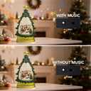 Christmas Snow Globes, Lighted Christmas Tree Glittering Water Snow Globe Lantern with Light & 8 Music for Xmas Decorations Gift - Santa Claus