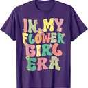 Funny Cute In My Flower Girl Era Retro Groovy Flower T-Shirt. L