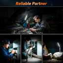 2Pack Magnetic Work Light, All Aluminum & 1500 High Lumens Rechargeable LED Work Light, 7 Mode & 360 Rotation Mechanic Light, Rechargeable Flashlight for Car Repairing, Fathers Day Dad Gifts