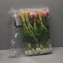 40pcs Artificial Tulips Flowers, Latex Bouquet, Fake Tulips for Office Wedding Party Home Kitchen Garden Decoration-B Coral Pink Suit