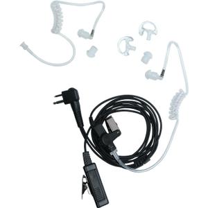 2 Wire Surveillance Kit Covert Acoustic Tube Earpiece Headset PTT MIC Compatible with Motorola Cp200 Cp185 Cp200d Rdm2070d Two Way Radio Walkie Talkie 2 pin
