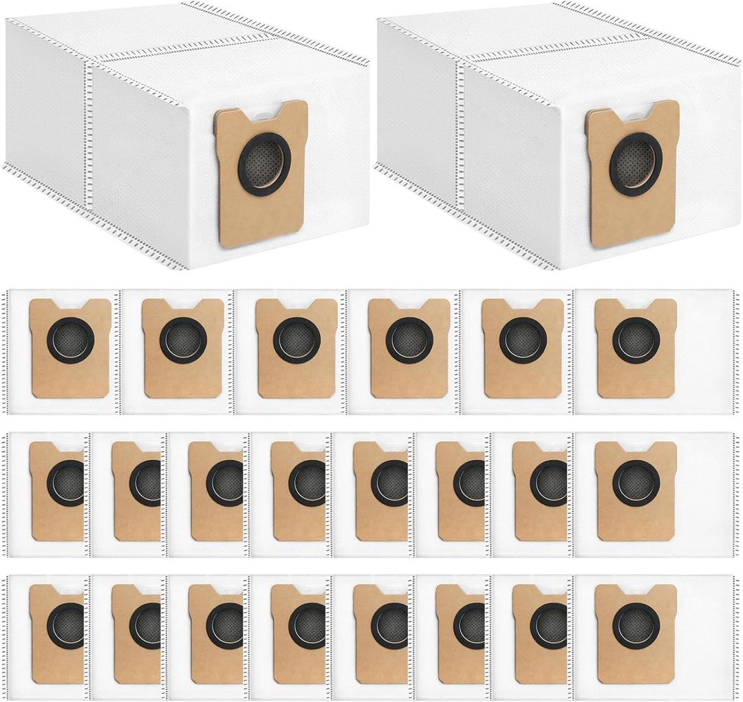 24-Pack Replacement Dust Bags for Eufy C10, C20 Omni Robot Vacuum, Vacuum Bags for Eufy, 3.2L Large Capacity Disposable Dust Bag with Activated Carbon Layer