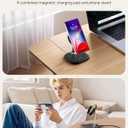 Magnetic Charger Stand for Samsung S26 Ultra/S26+/S26/S25/S24/Z Flip7/Z Flod7 & iPhone Air/17/16/15/14/13/12, Detachable Wireless Charging Station Compatible with MagSafe