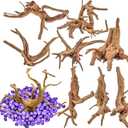 Vmiapxo 8 Pieces Natural Driftwood for Aquarium Decor, Assorted Sinkable Spider Wood, Reptile Drift Wood Branches Fish Tank Decorations (3.15''-4'')