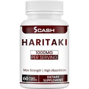 scash Haritaki 1000mg Per Serving, Vegetarian, Gluten Free, 60 Capsules (Pure, Non-GMO & Gluten Free