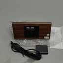 OCT17 Wooden Alarm Clock, Smart LED Digital Clock for Bedroom/desks, Upgraded with Time Temperature, Adjustable Brightness and Voice Control, Humidity Displaying - Brown