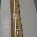 Industrial Curtain Rods, 48-84 Inch, 3/4 Inch Diameter, Wrap Around Curved Curtain Rods for Indoor and Outdoor, Modern Contemporary Design, White