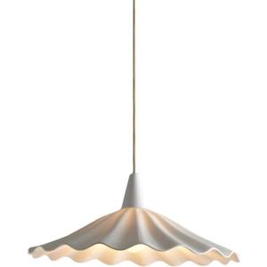 11.8" White Wavy Ceramic Pendant Light Shade,Vintage E26 Metal Loft Bar Ceiling Hanging Lamp Dining Room Bedroom Chandelier for Dining Room Kitchen Island Hallway Entryway