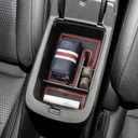 EDBETOS Center Console Organizer Tray Compatible with 2024 2025 2026 Chevy Trax Accessories LS 1RS LT 2RS ACTIV Interior Secondary Armrest Storage Box Insert Tray, Red