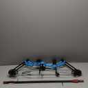 Junior Compounnd Bow Set for Youth & Kids,Beginners and Women Bow Draw Length 16"-28",Draw Weight 10-40Lbs,290fpsAdjustable (Blue Right-handed)