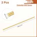 uxcell 2 Pcs 5/16"(8mm) Dia Brass Solid Round Rod, 14"(356mm) Length H62 Brass Lathe Bar Stock Round Brass Rod for DIY Crafts Industry Construction