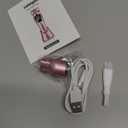 Cordless Electric Razors for Women: Rechargeable Painless Bikini Trimmer for Body Hair - IPX7 Waterproof Shaver with LED Display for Face/Underarm/Leg Blush Pink