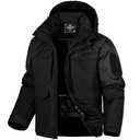 FREE SOLDIER Men's Waterproof Ski Winter Jacket Warm Winter Snow Snowboard Coat with Multi Pockets Detachable Hood, Large 