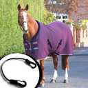 4 Pcs Horse Blanket Straps Adjustable Replacement Leg Strap with Double Ended Clips Elastic Horse Blanket Leg Straps,16 inch