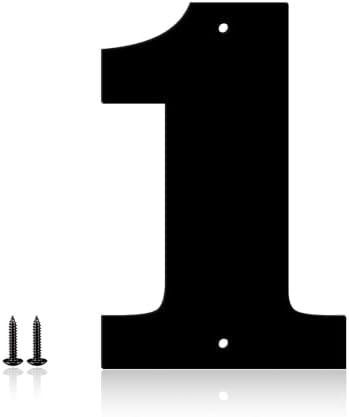 8 Inch Metal House Numbers, House Address Letters and Numbers for Outside Signs, Metal Letters Door Numbers Signage Street Address Plaque for Garden Door Mailbox Decor (Number 1)