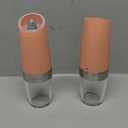 Gravity Electric Salt And Pepper Grinder Set, Automatic Salt And Pepper Grinder Set, Battery Powered (6 AAA Batteries Each), Adjustable Roughness, LED Light, 2 Pack, (Pink)