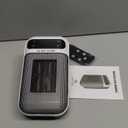 Space Heater, Small Plug in Electric Heater, Remote Wall Outlet Electric Space Heater with Adjustable Thermostat and Timer and Led Display, Compact for Office Dorm Room (Peal)