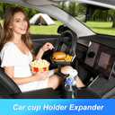 Car Cup Holder Tray Table 10-inch Car Food Tray Portable 4-in-1 Car Cup Holder Extender 360 Rotating with Phone Holder Essential for Road Trips