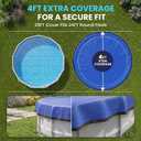 24' Round Heavy Duty Winter Pool Cover for Above Ground Pool, Extra Thick & Durable Above-Ground Pool Cover, Tear Resistant, Reinforced Edges, Easy Install, All-Season Use