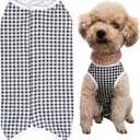 Dogs Recovery Suit Post Surgery Shirt for Puppy, Wound Protective Clothes for Little Animals(Black White Plaid-m)
