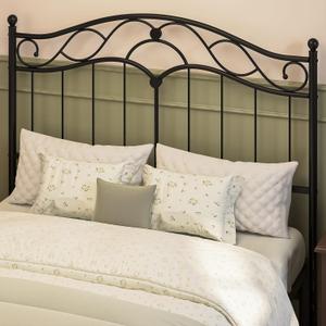 Merronix Queen Size Adjustable Metal Headboard Only, Black