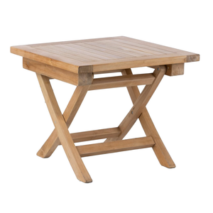 Teak Wood Folding 20”-Inch Outdoor Coffee Table - Perfect for Camping & Outdoor Entertaining - Ideal for Backyard, Front Porch, Balcony (Square)