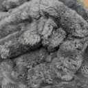 INFIIXSO Sherpa Throw Blanket for Couch - Super Soft & Warm Striped Fleece Blanket, Cozy Plush Fluffy Blanket All Season Use (Grey, 60x80 Inches)