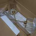 Modern Glass Crystal Wall Sconces Battery Operated Set of 2, Gold Rechargeable Wall Lights with Remote,Non Hardwired Clear Wall Lighting Fixture Brass for Bedroom Bathroom Living Room Porch