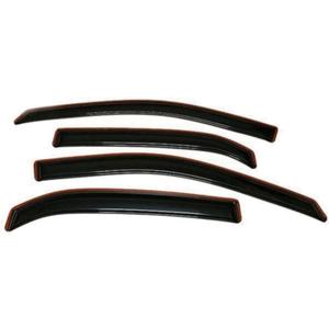 4pcs Sun Rain Vent Wind Deflector Guard Window Visors Left Driver Side in Channel Mount Style Acrylic Dark Smoke