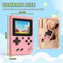 Retro Handheld Games Console Built-in 400 Video Games, Portable Handheld Emulator with 3.0 Inch Screen, Mini Travel Retro Gaming Consle (Pink)