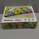 Train Set for Toddlers w/Steam, Music & Lights - Electric Train Toys for Kids w/Tracks Accessories, Including 3 Dinosaur Car and 3 Trailer, Christmas Birthday Gifts for 3 4 5 6+ Years Old Boys Girls.