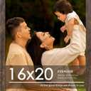 16x20 Picture Frame, Rustic Brown 16 x 20 Poster Frame for Horizontal or Vertical Wall Mounting, 1 Pack
