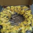 26 Inch Artificial Yellow Forsythia Wreath for Front Door, Large Faux Forsythia Wreath Spring Summer Flower for Fireplace Farmhouse Wall Window Home Outdoor Decorations
