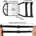 Universal Clip-on Towing Mirrors Extension Towing Mirror 360 Degree Rotation Adjustable Dual View Tow Mirror for Vehicle Car Truck Trailer, 2 Pieces