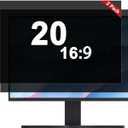 [2-Pack] 20 Inch Computer Privacy Screen Filter (16:9 Aspect Ratio) - Removable, Anti Glare & Blue Light Blocking, Compatible with HP Dell ASUS Acer Samsung Monitors