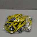 Houseables Long Bungee Cords with Hooks, Bungee Cords with Hooks, Elastic Straps, Elastic Tie Down Straps, Rope for Moving, Dolly, Truck, Bungie Chords, Heavy Duty Outdoor, Rubber, Flat, 48 Inch, 4 PK (Yellow)